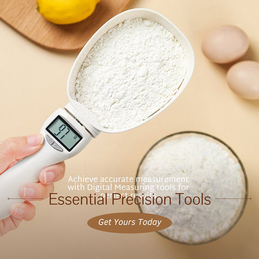 Digital Measuring Spoon with LCD Display for Precise Kitchen Weight Measurement during Cooking.