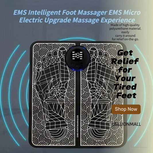 EMS-Foot Massager-Rechargeable Bioelectric Acupoints Foot Massager with lot of Intensity Levels
